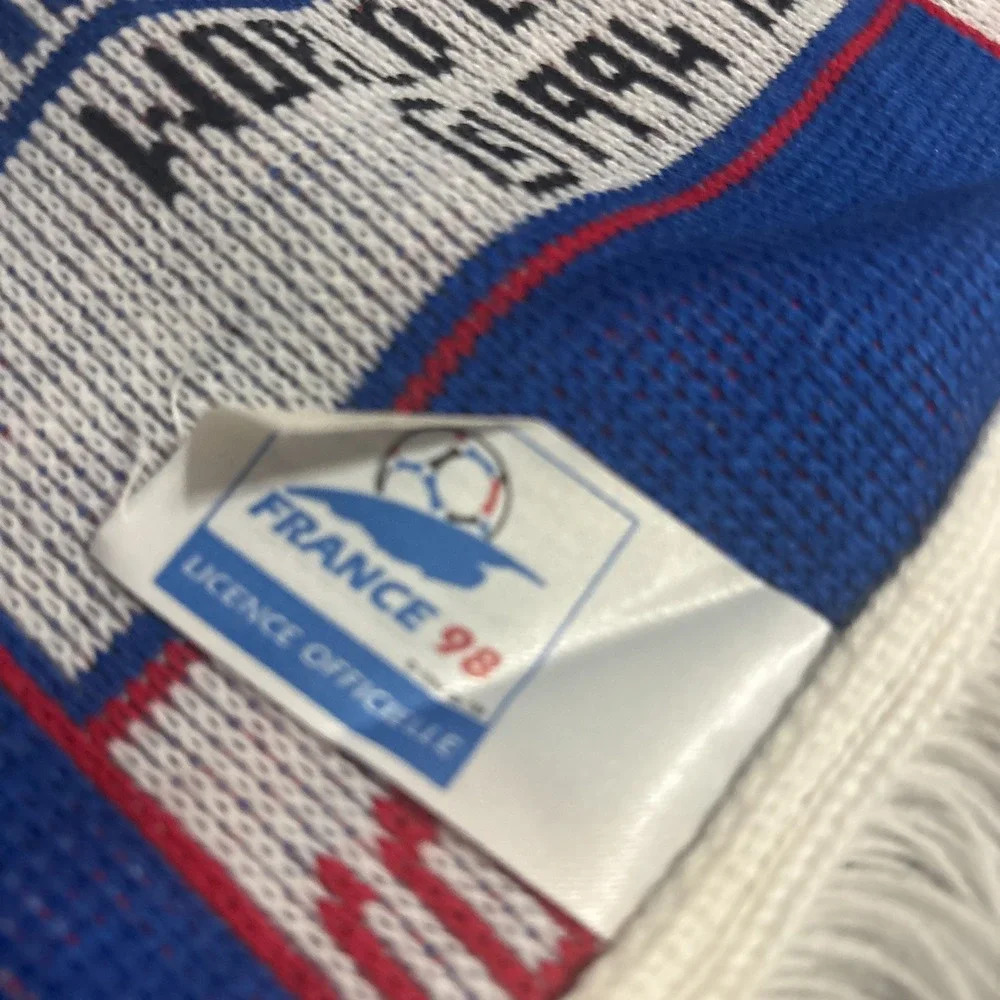 France National Football Team FFF Soccer Scarf Vintage Length 1998 World Cup